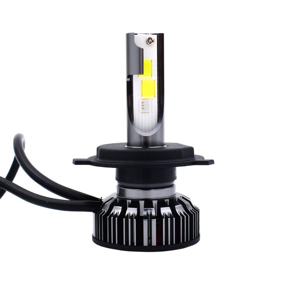 Φώτα Πορείας LED COB H4 RGB Ελεγχόμενα με Bluetooth & App Εφαρμογή 40W 6000K 6000lumen RGB-H4